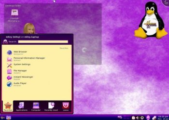 Pantallazo de Hannah Montana Linux X86 Basic Edition